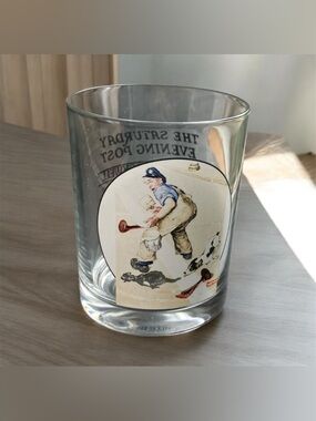 Norman Rockwell Lowball Glassware Collection Saturday Evening Post Tumbler Glass